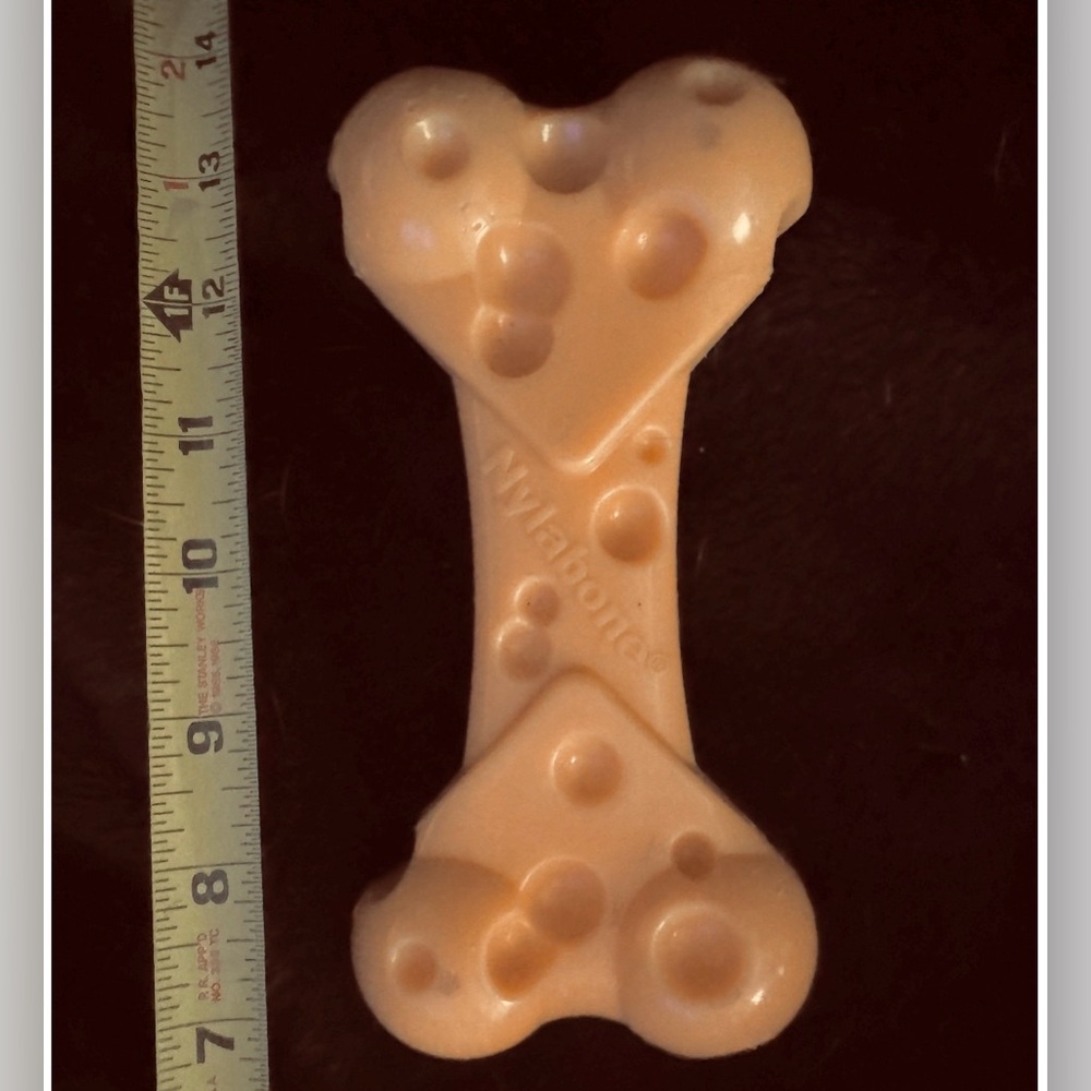 Nylabone L dog toy nylon cheese bone